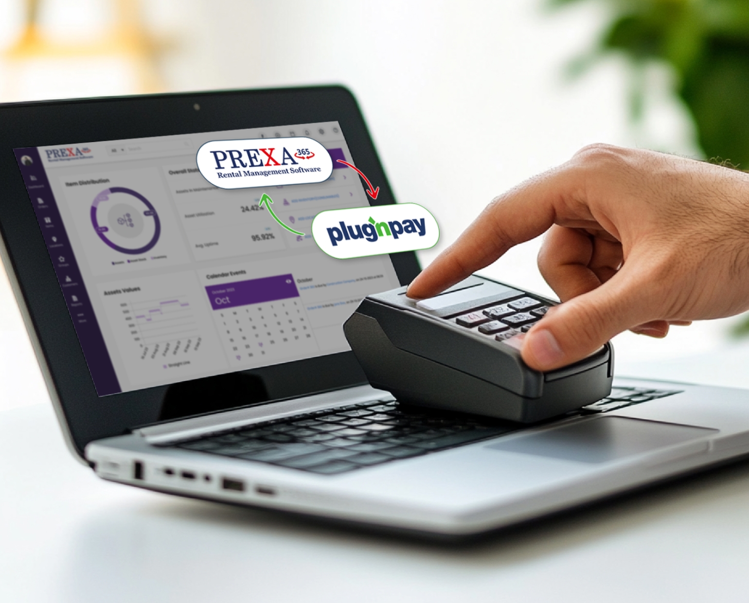 rental management software integration with PlugnPay